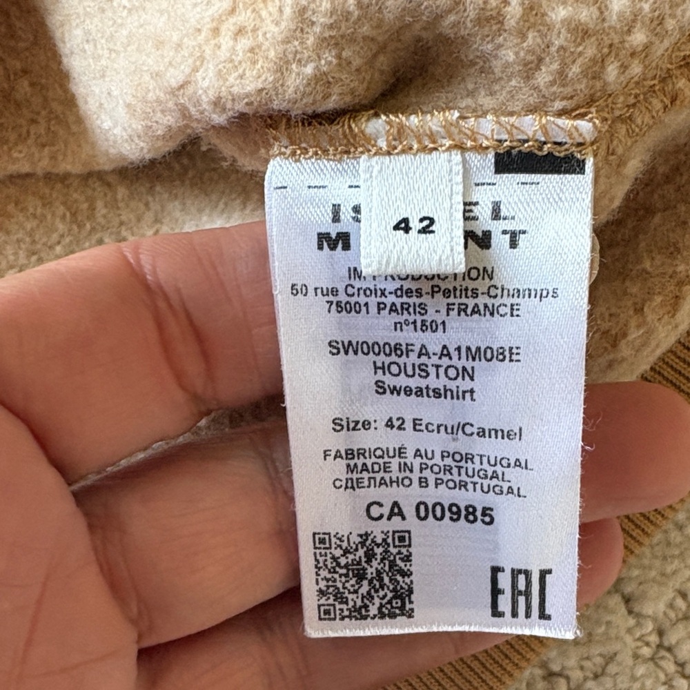Isabel Marant Two-Tone Logo Pullover in Beige and Ivory - Picture 3 of 5